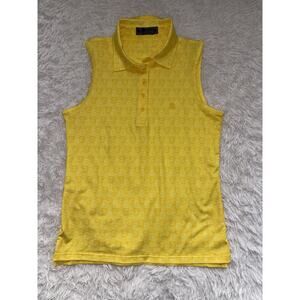 G Fore women's sz. XS yellow collared sport tank top. Exc. condition